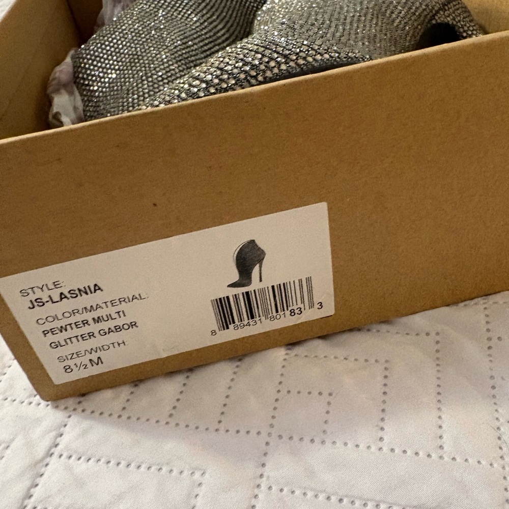 Jessica Simpson Glittering Silver Ankle Booties - Picture 5 of 5